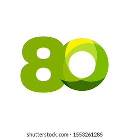 80 Years Anniversary Vector Template Design Illustration