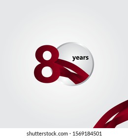 80 Years Anniversary Vector Template Design Illustration