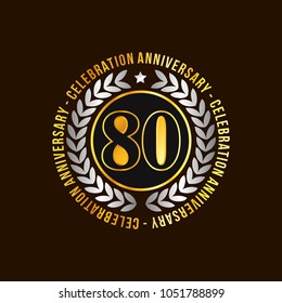 80 years of celebrations vector 