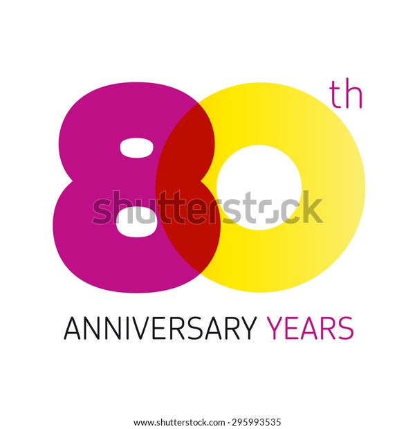 80 Years Old Celebrating Classic Logo Stock Vector (Royalty Free) 295993535