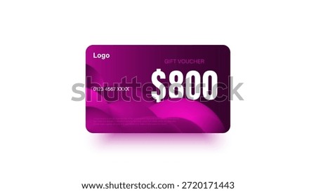 800 dollar coupon gift voucher, cash back banner special offer. Vector illustration. Big sale and super sale coupon code $800 discount gift voucher