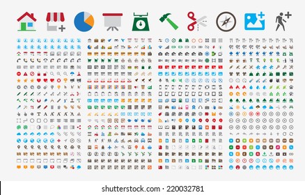 800 Premium Icons. Round Corners. Flat Designs and Colors. Pixel Perfect at 24px x 24px.