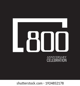 800 YEAR ANNIVERSARY CELEBRATION VECTOR DESIGN TEMPLATE ILLUSTRATION