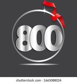 800 Year Anniversary Logo Vector Template Design Illustration