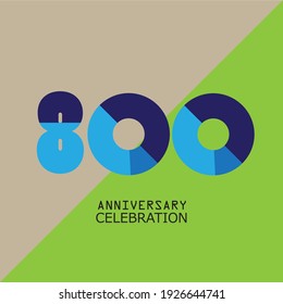800-jährige Jubiläumsfeier - Vektor Template Design Illustration