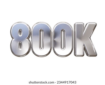 800K 3d rendering text effect transparent vector