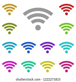 802.11, wireless lan, wi-fi icon in multi color. Simple glyph vector for UI and UX, website or mobile application