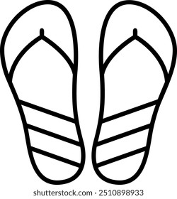 803 - Flip flops Vetor Icon Design (Design de ícone de vetor de flip flops)