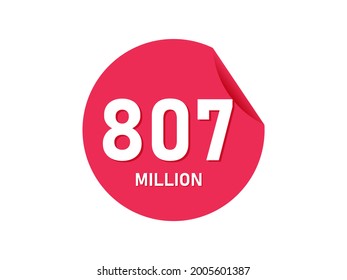 807 million texts on the white background