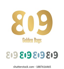 809 logo type vector design