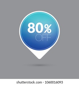 80%off blue sticker
