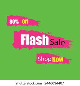 80%Off Mega Offer. Flash Sale Special Offer In Green Color Theme. Limited Time Offer. Best Template, brochure, and banner design for Social Media And Corporate Companies. EPS Editable File.