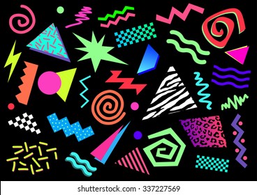 80s 90s Abstract Shapes