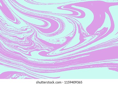 80s, 90s liquid marble background. Holographic abstraction trendy colors texture. Beautiful iridescent texture. Holography shapes. Hologram background of wrinkled ripple abstract art texture. Vector.