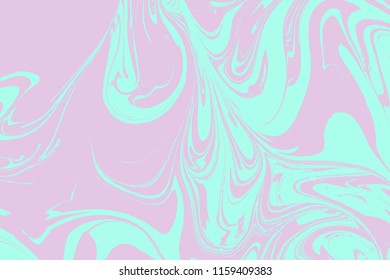 80s, 90s liquid marble background. Holographic abstraction trendy colors texture. Beautiful iridescent texture. Holography shapes. Hologram background of wrinkled ripple abstract art texture. Vector.