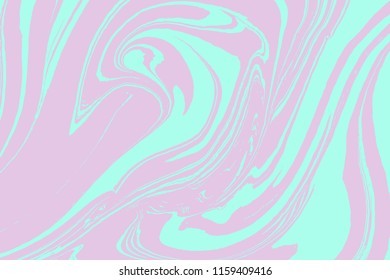 80s, 90s liquid marble background. Holographic abstraction trendy colors texture. Beautiful iridescent texture. Holography shapes. Hologram background of wrinkled ripple abstract art texture. Vector.