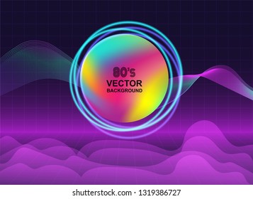 80s background.Retro Sci-Fi Background .vector