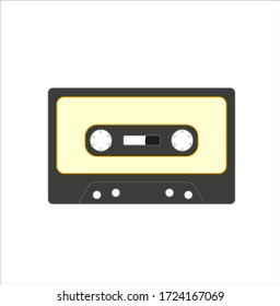 80s cassette tape on white background vector