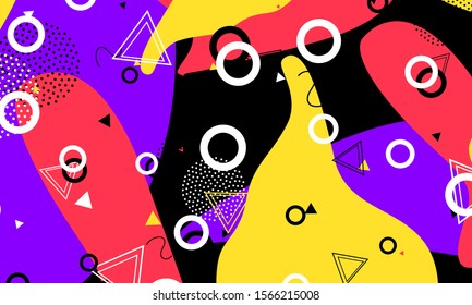 80s Cover. Ink Flow Texture. Child Artwork. Red Doodle Print. Spotty Art. Lavender Banner. Stripes Background. Black Summer Wallpaper.