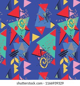 80's fashion seamless vector pattern design 