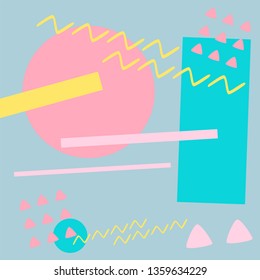 80s geometry pink blue colors abstract background