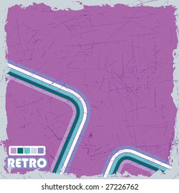 80s grunge retro banner with space for text and white border