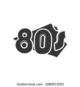 80s Icon Silhouette Illustration Eighties Vector Stock Vector (Royalty ...