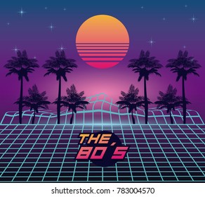 The 80s landscape style