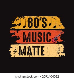 80s Music matte - vector