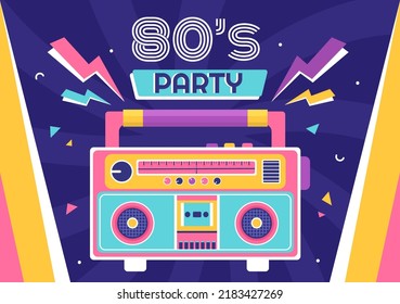 80s Party Invitation Vector Art, Icons, and Graphics for Free Download