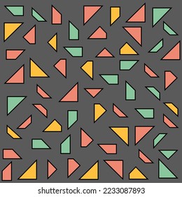 80s pastel abstract pattern style dark tone background tile 