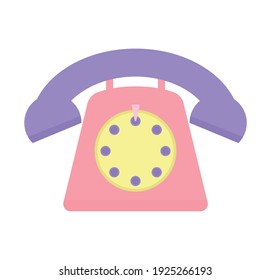 80s patch of a phone vector illustration design