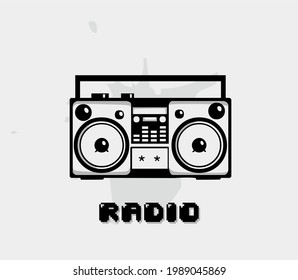 80s Radio On White Background Stock Vector (Royalty Free) 1989045869 ...