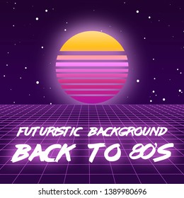 Synthwave Cyberpunk Sun Inspirated By 1980s1980s Stock Vector (Royalty ...