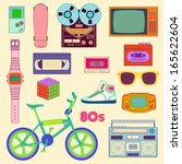 80s Retro lifestyle objects / 80s Retro objects