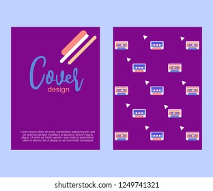 80s, retro music party banner or cover. Old style vector poster