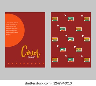 80s, retro music party banner or cover. Old style vector poster