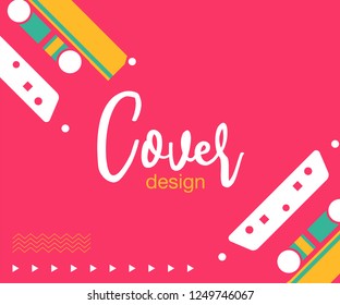 80s, retro music party banner or cover. Old style vector poster