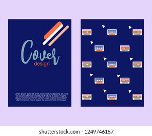 80s, retro music party banner or cover. Old style vector poster