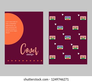 80s, retro music party banner or cover. Old style vector poster