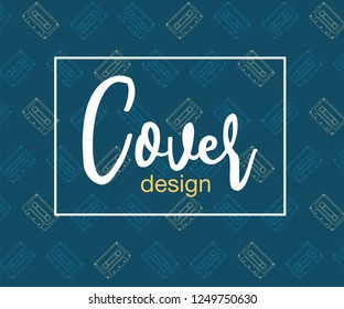 80s, retro music party banner or cover. Old style vector poster