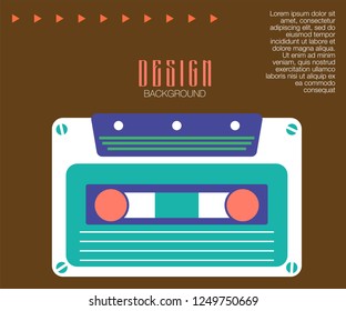 80s, retro music party banner or cover. Old style vector poster