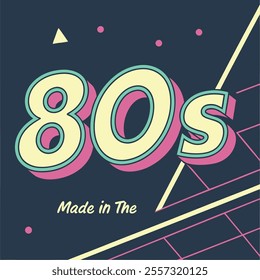 80s Retro Neon Vector T-Shirt Design