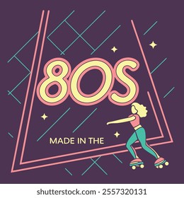 80s Retro Neon Vector T-Shirt Design