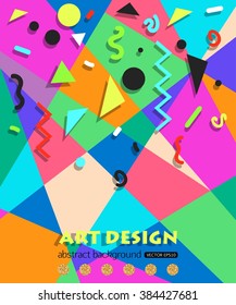 80s Retro Pattern Background. 1980s Memphis Design. Vector eps 10 format.