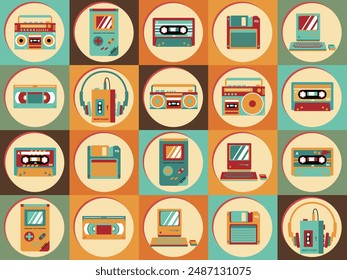 80s Retro Pop Art Collection in 2D
