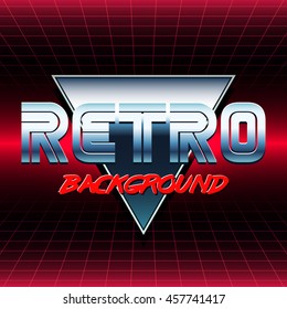 80s Retro Sci-Fi Background VHS. Vector EPS10