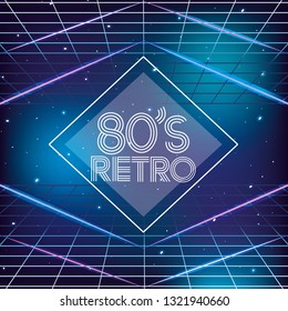80s retro style word