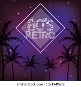 80s retro style word