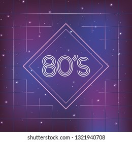 80s retro style word